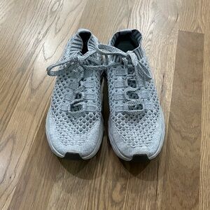 Nobull Unisex Gray Sock Like Low Rise Ankle Sneakers Tennis Shoes